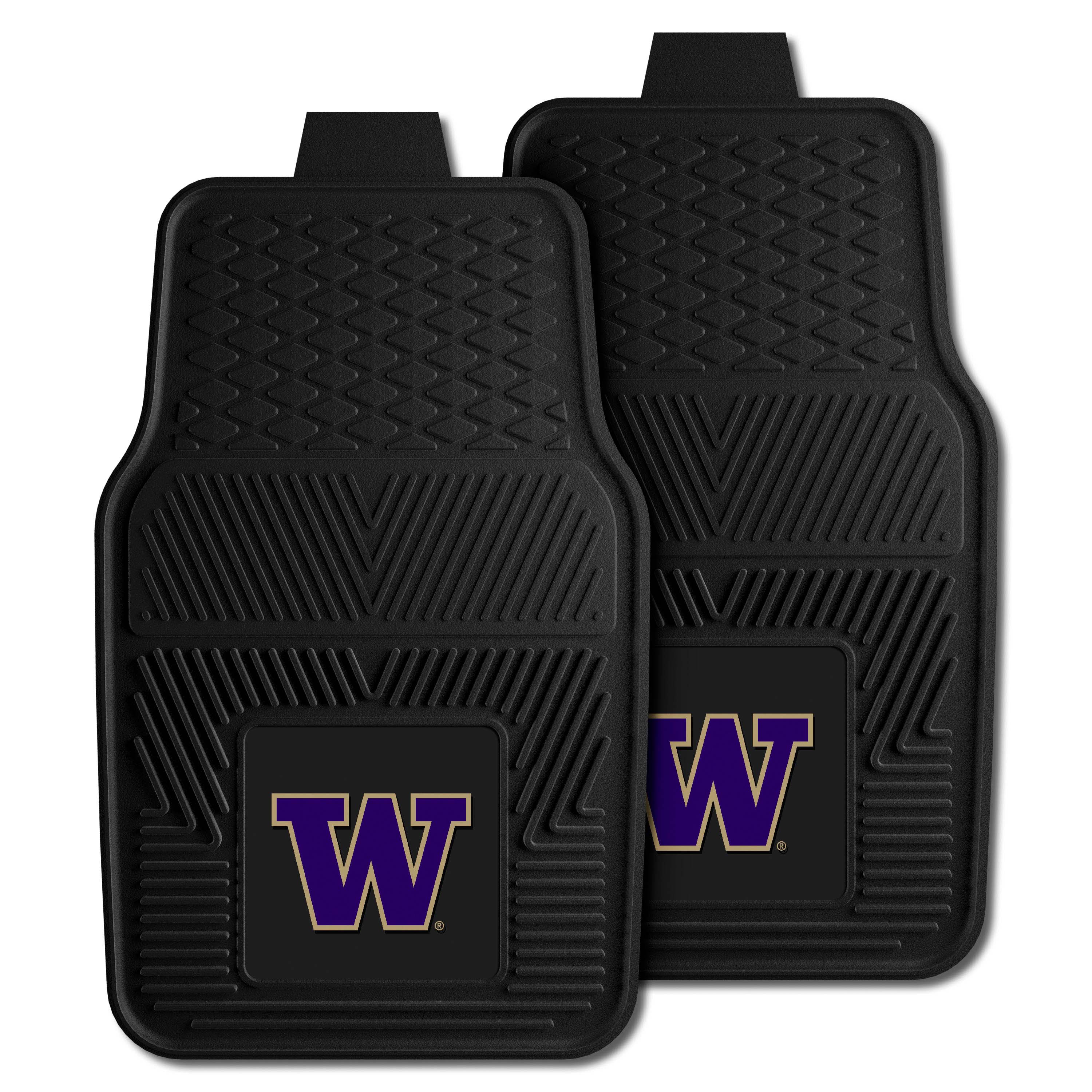 Washington Huskies Heavy Duty Car Mat Set - 2 Pieces