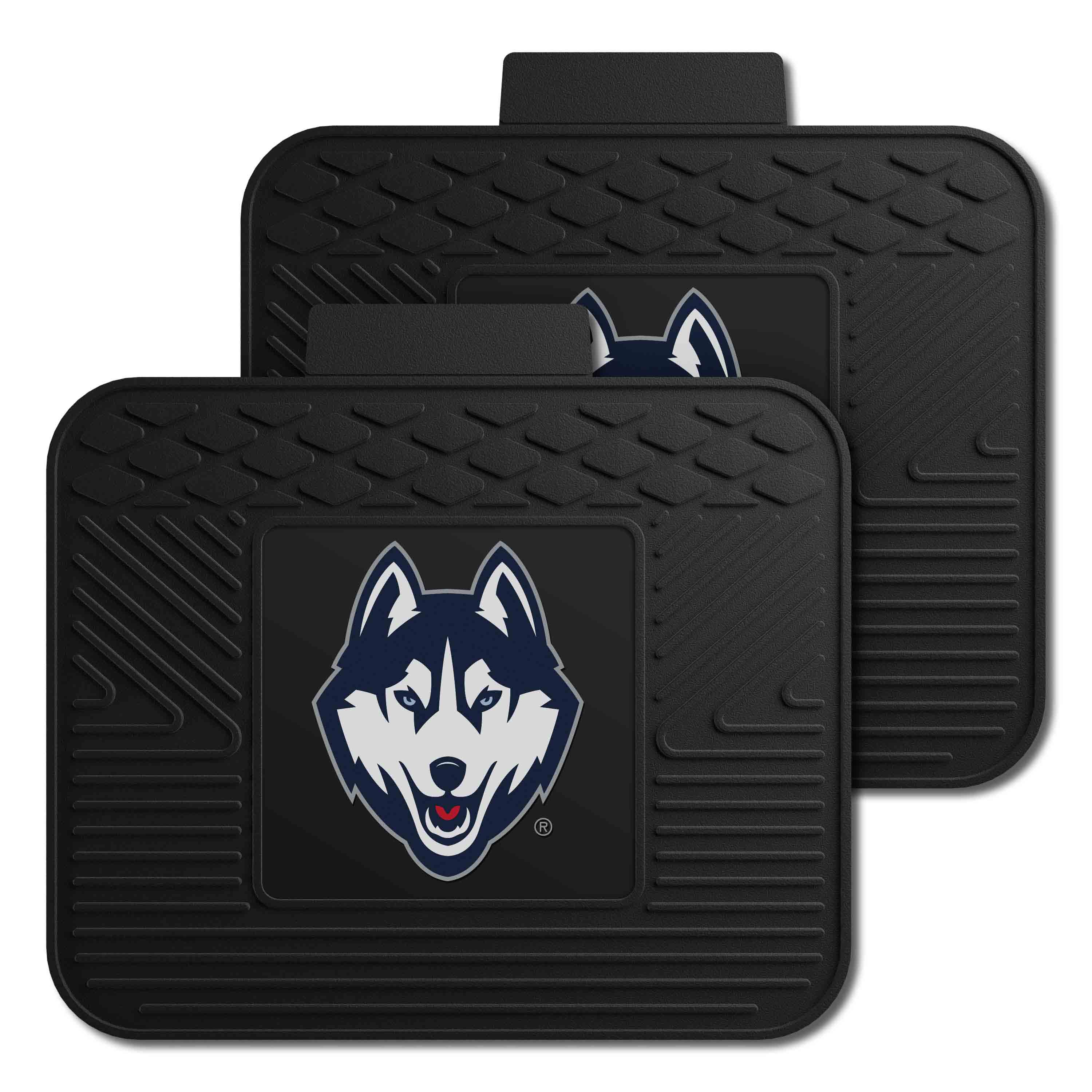 UConn Huskies Back Seat Car Utility Mats - 2 Piece Set