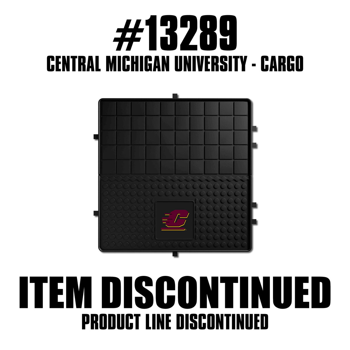 Central Michigan Chippewas Heavy Duty Cargo Mat 31"x31"