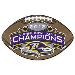 Baltimore Ravens 2013 Super Bowl XLVII Champions Football Rug - 20.5in. x 32.5in. - Baltimore Ravens