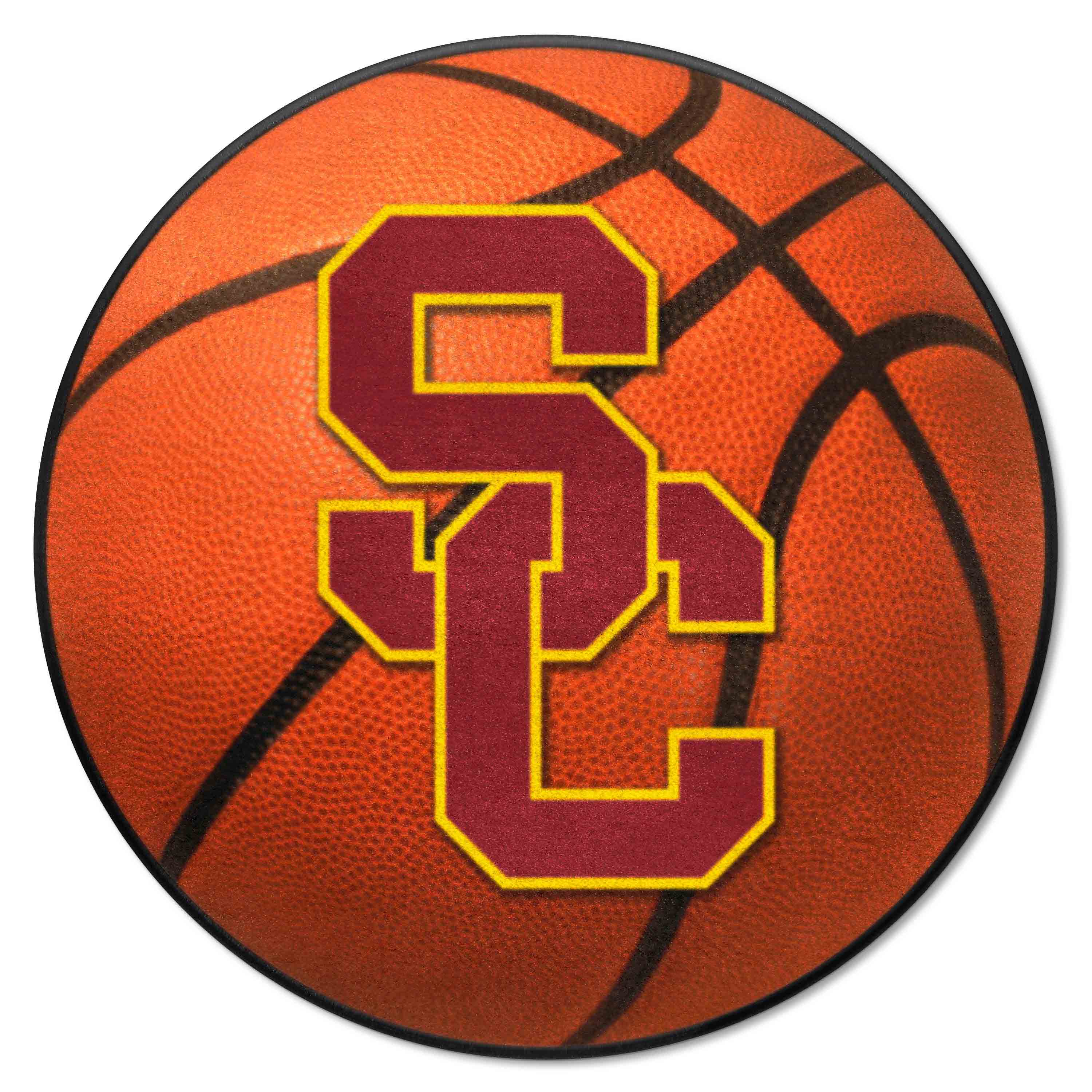 Southern California Trojans Basketball Rug - 27in. Diameter