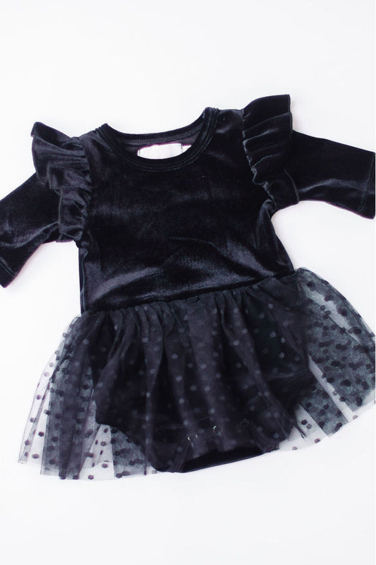 Black Velvet Tutu Bodysuit