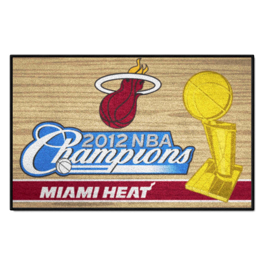 Miami Heat 2012 NBA Champions Starter Mat Accent Rug - 19in. x 30in. - Miami Heat