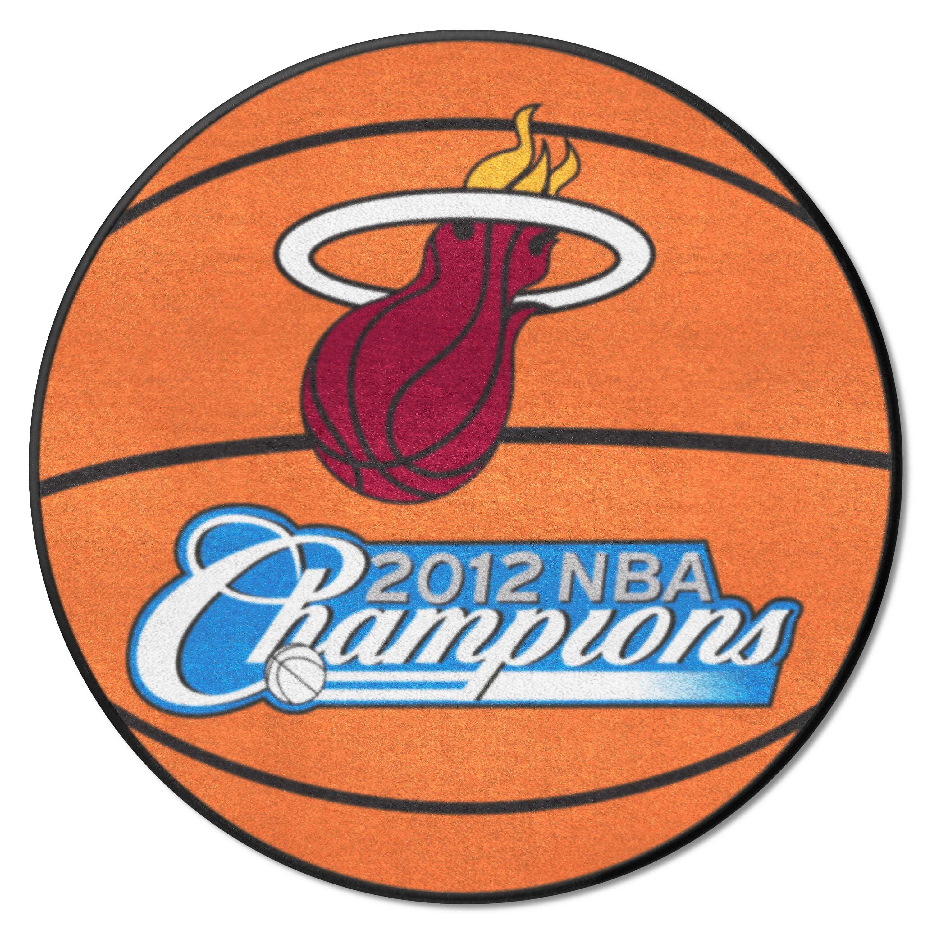 Miami Heat 2012 NBA Champions Basketball Rug - 27in. Diameter - Miami Heat