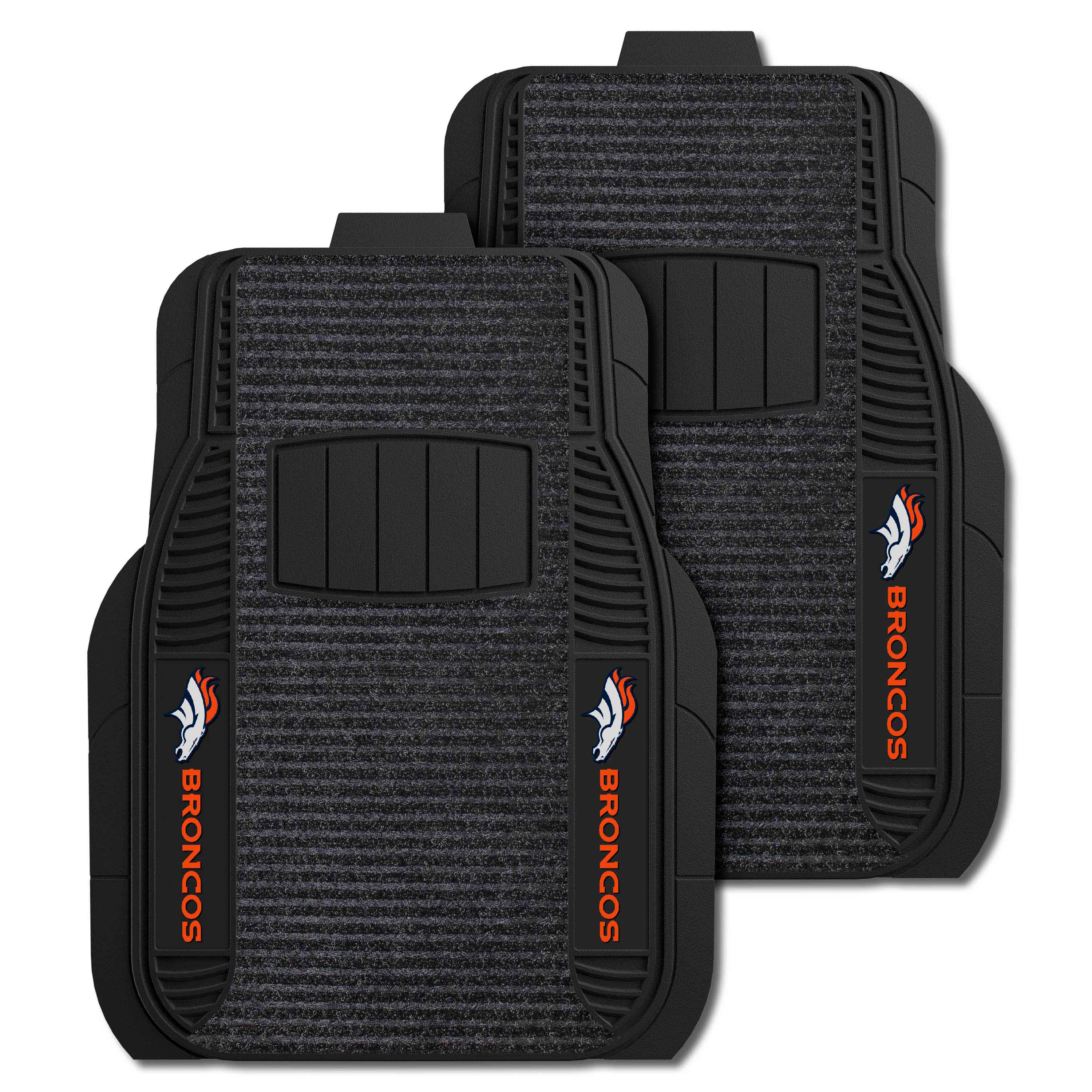 Denver Broncos 2 Piece Deluxe Car Mat Set