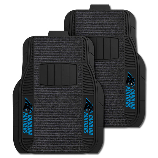 Carolina Panthers 2 Piece Deluxe Car Mat Set - Carolina Panthers