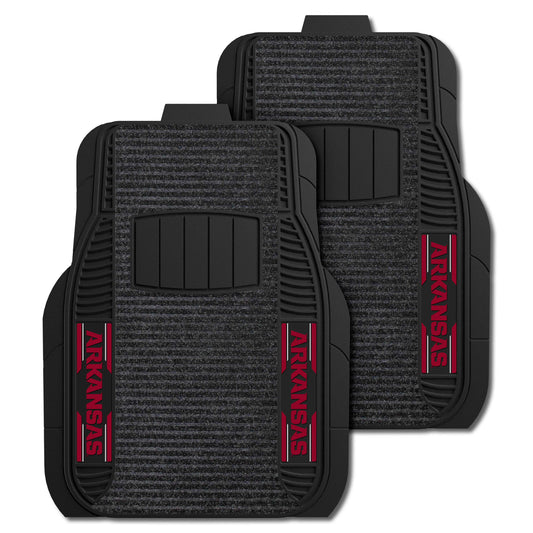 Arkansas Razorbacks 2 Piece Deluxe Car Mat Set