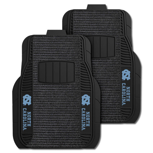 North Carolina Tar Heels 2 Piece Deluxe Car Mat Set - North Carolina