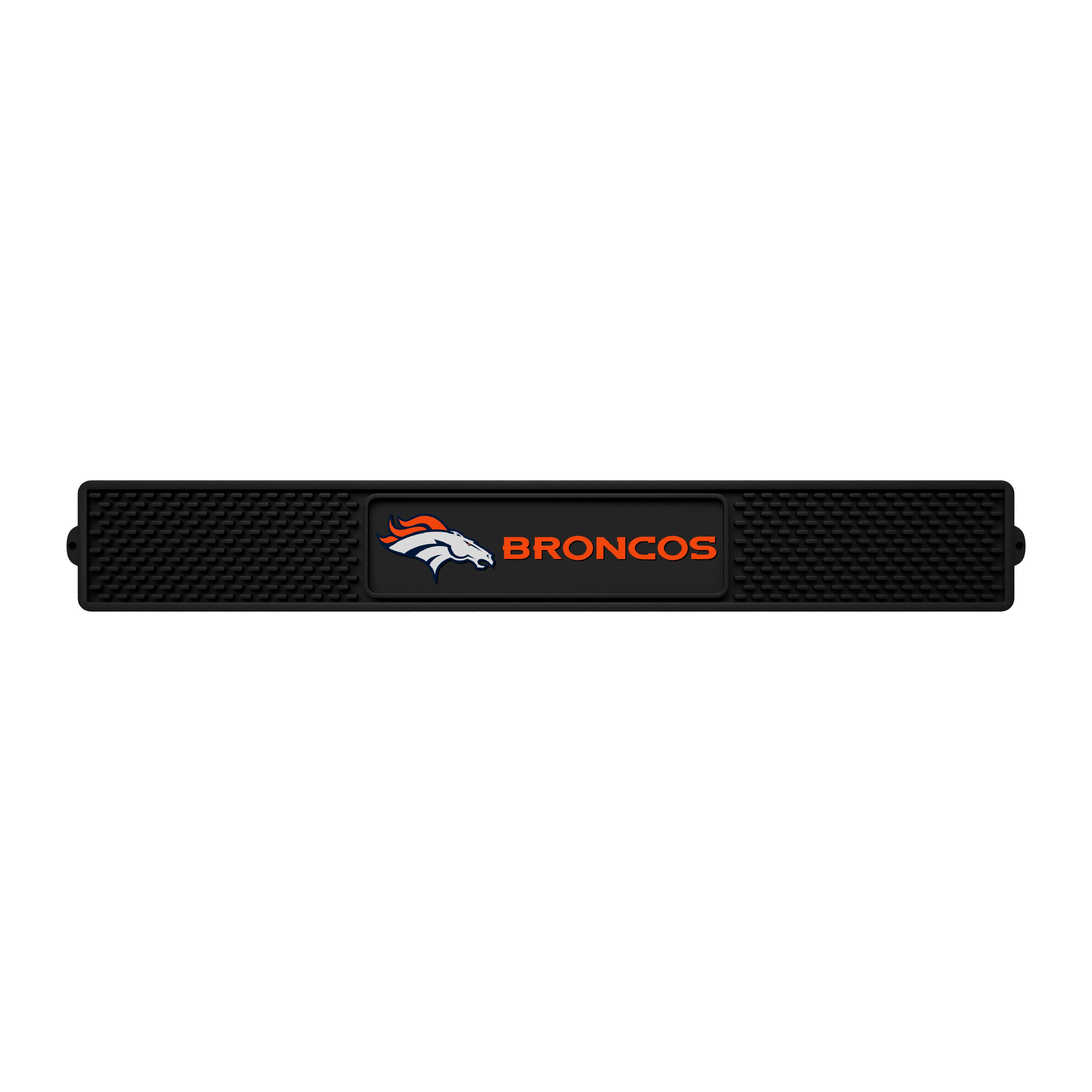 Denver Broncos Bar Drink Mat - 3.25in. x 24in.