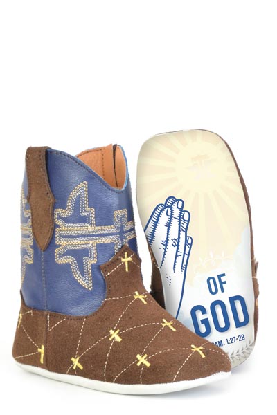 Tin Haul Infant Boys Child Of God Praying Hands Sole