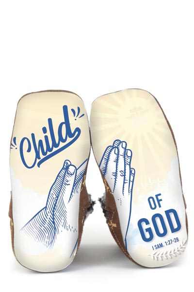 Tin Haul Infant Boys Child Of God Praying Hands Sole