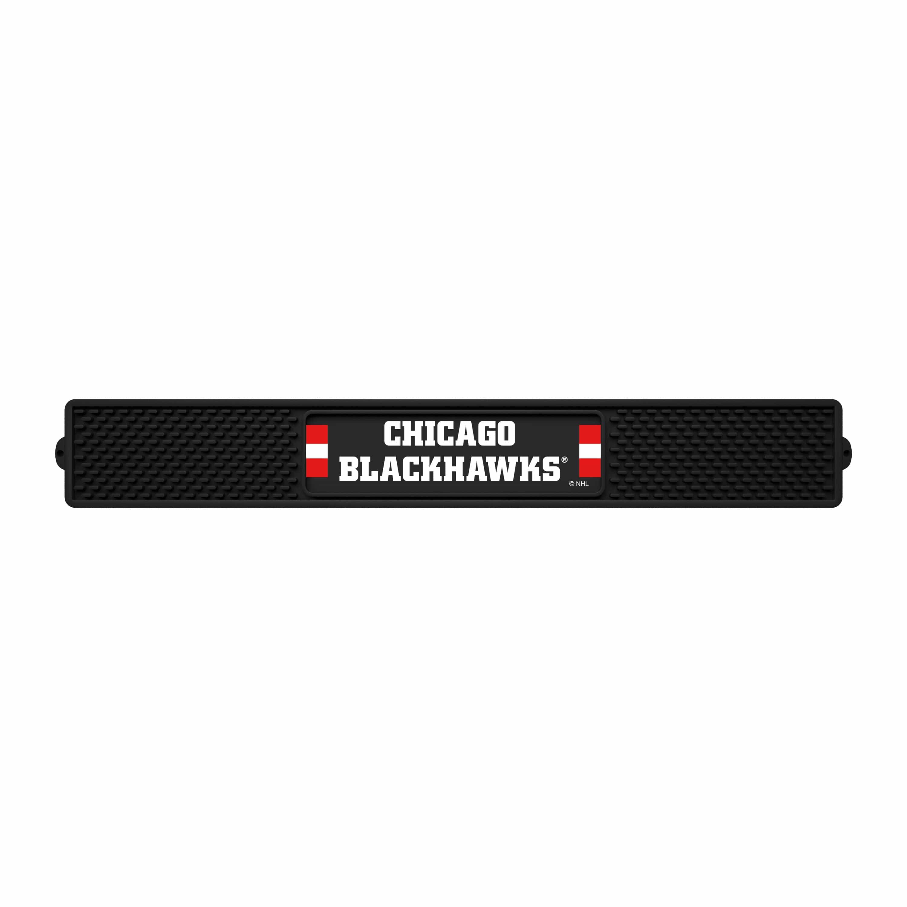 Chicago Blackhawks Bar Drink Mat - 3.25in. x 24in. - Chicago Blackhawks