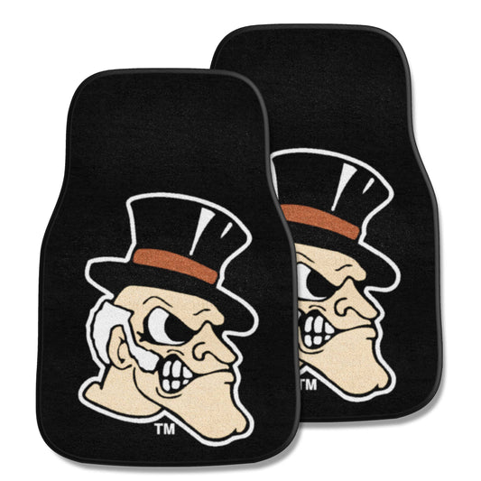 Wake Forest Demon Deacons Front Carpet Car Mat Set - 2 Pieces, Demon Deacon Logo