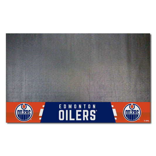 Alfombrilla de vinilo para parrilla de los Edmonton Oilers - 26 x 42 pulgadas.