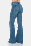 Judy Blue Full Size Tummy Control Cut Hem Flare Jeans - Trendsi