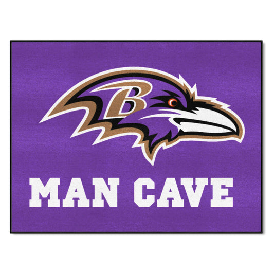 Baltimore Ravens Man Cave All-Star Rug - 34 in. x 42.5 in. - Baltimore Ravens