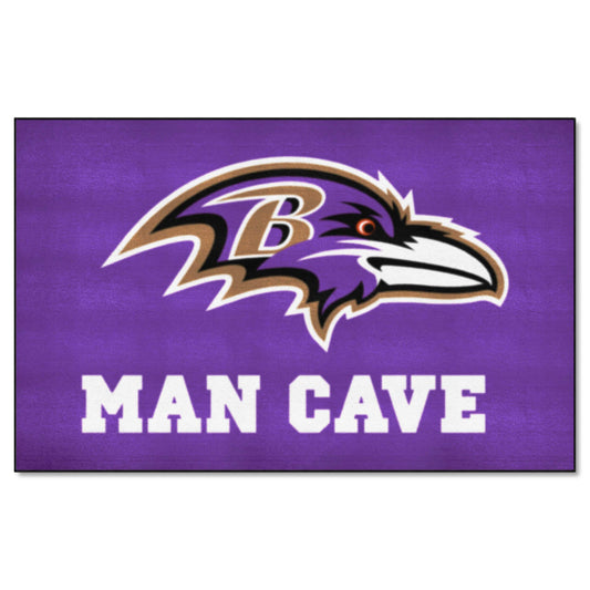 Baltimore Ravens Man Cave Ulti-Mat Rug - 5ft. x 8ft. - Baltimore Ravens