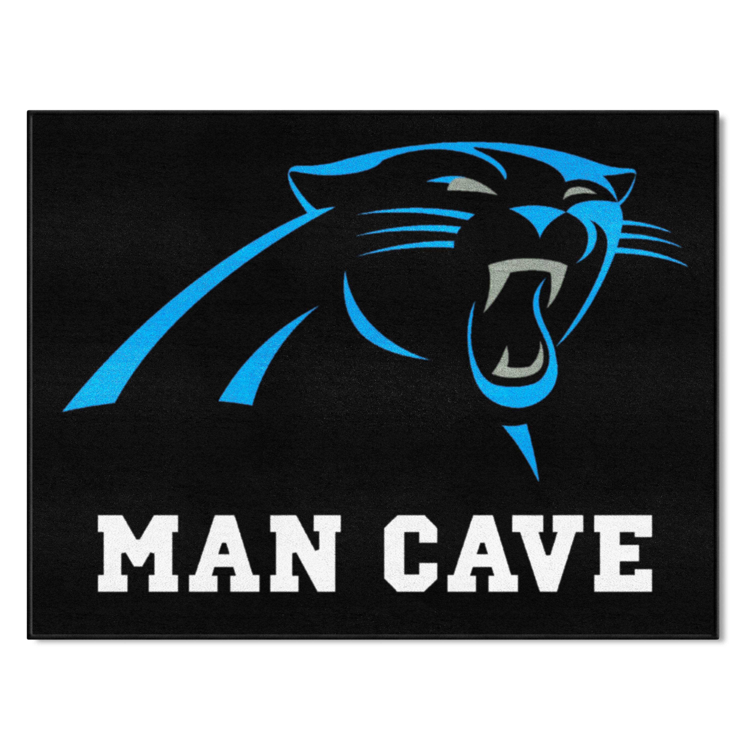 Carolina Panthers Man Cave All-Star Rug - 34 in. x 42.5 in. - Carolina Panthers