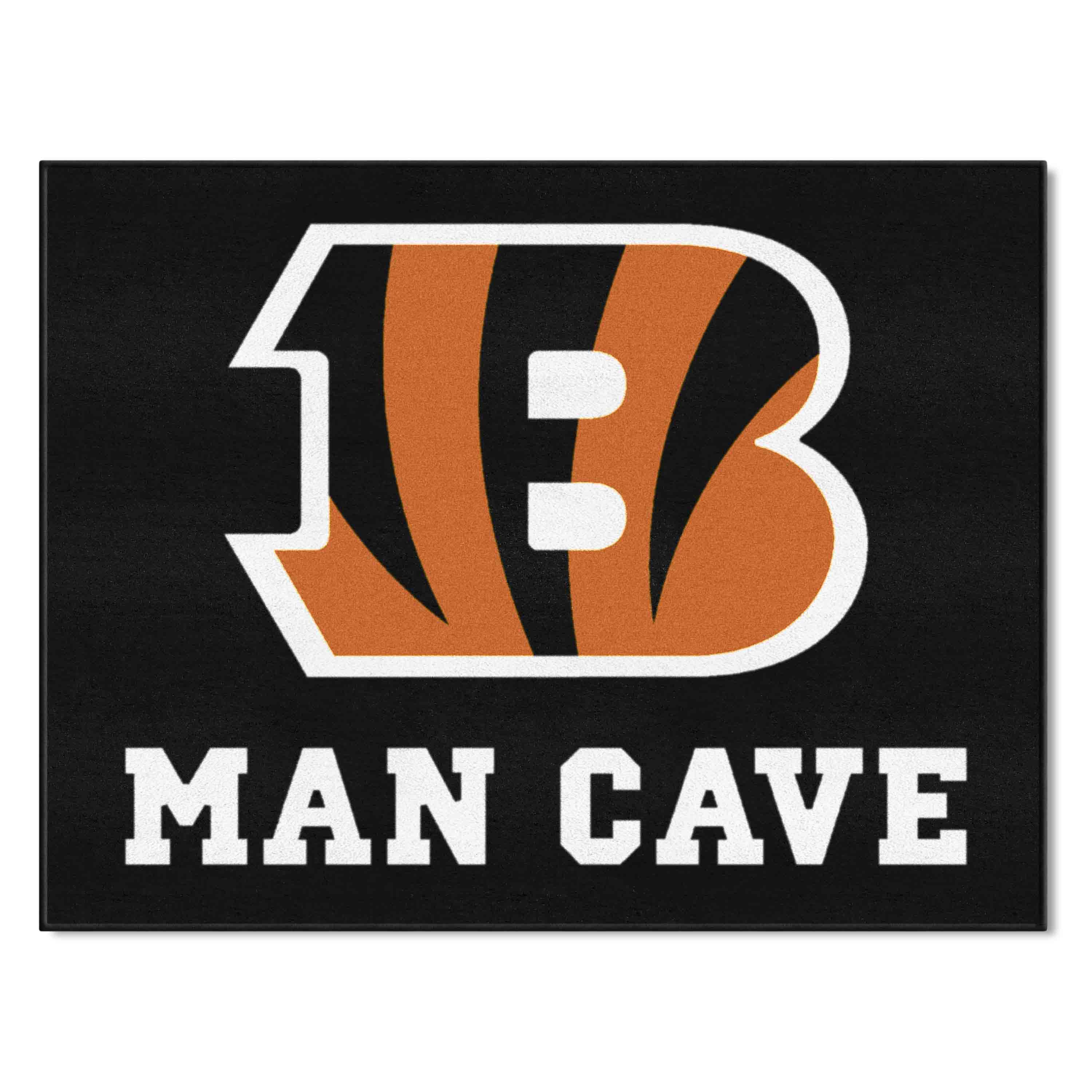 Cincinnati Bengals Man Cave All-Star Rug - 34 in. x 42.5 in. - Cincinnati Bengals