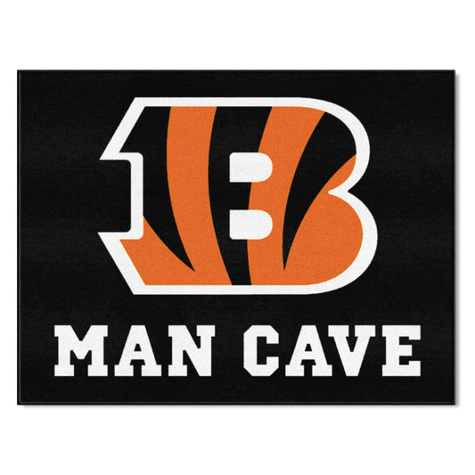 Cincinnati Bengals Man Cave All-Star Rug - 34 in. x 42.5 in.