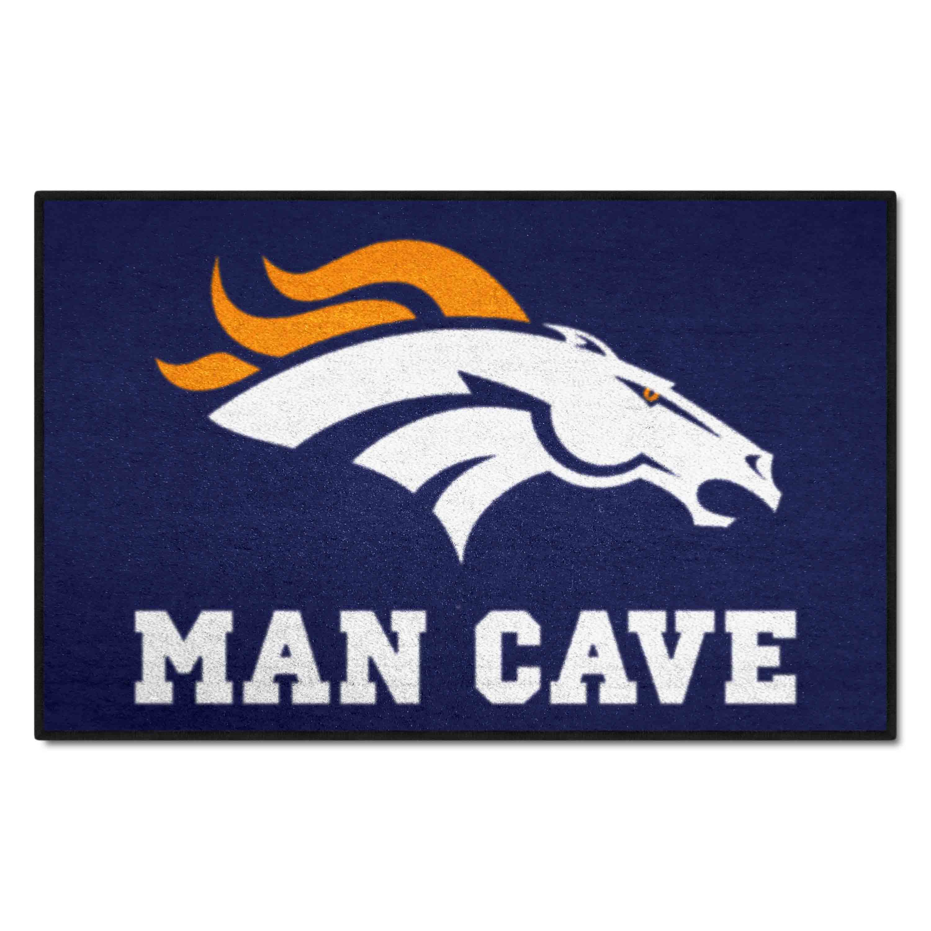 Denver Broncos Man Cave Starter Mat Accent Rug - 19in. x 30in.