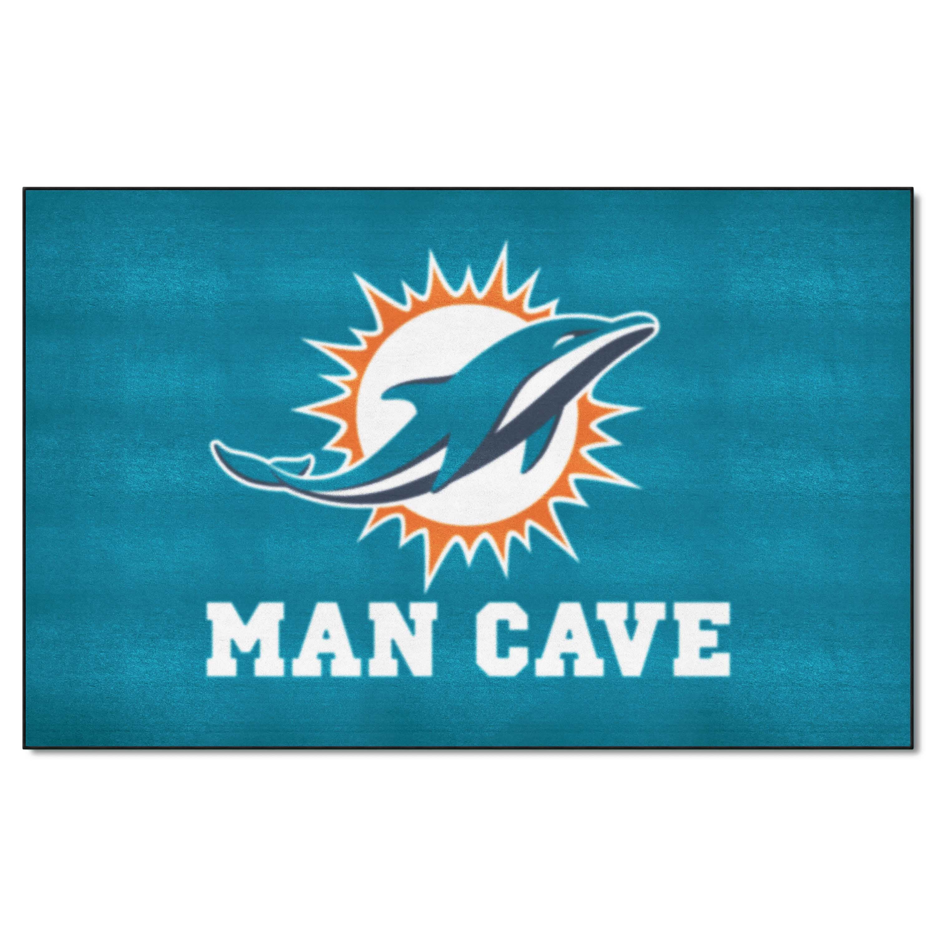 Miami Dolphins Man Cave Ulti-Mat Rug - 5ft. x 8ft.