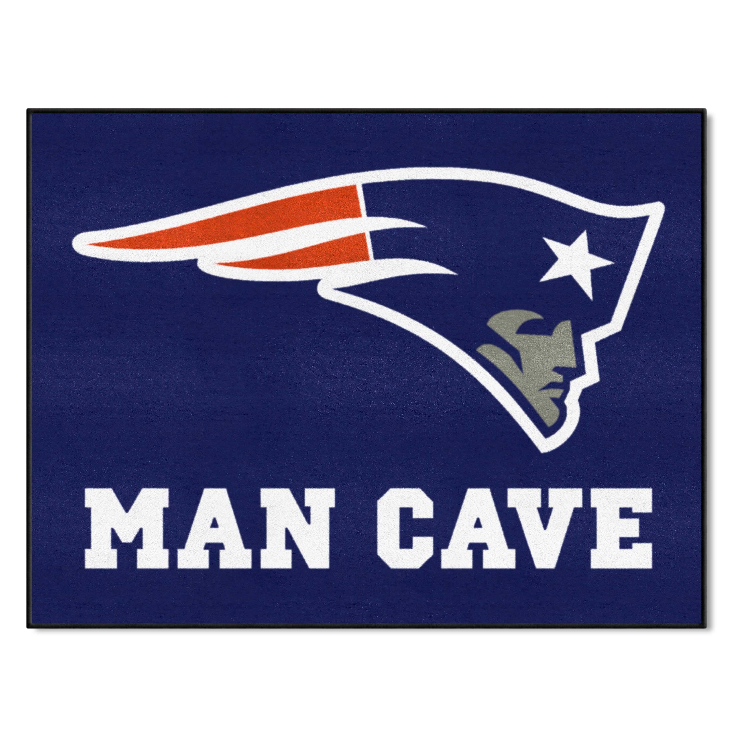 New England Patriots Man Cave All-Star Rug - 34 in. x 42.5 in. - New England Patriots