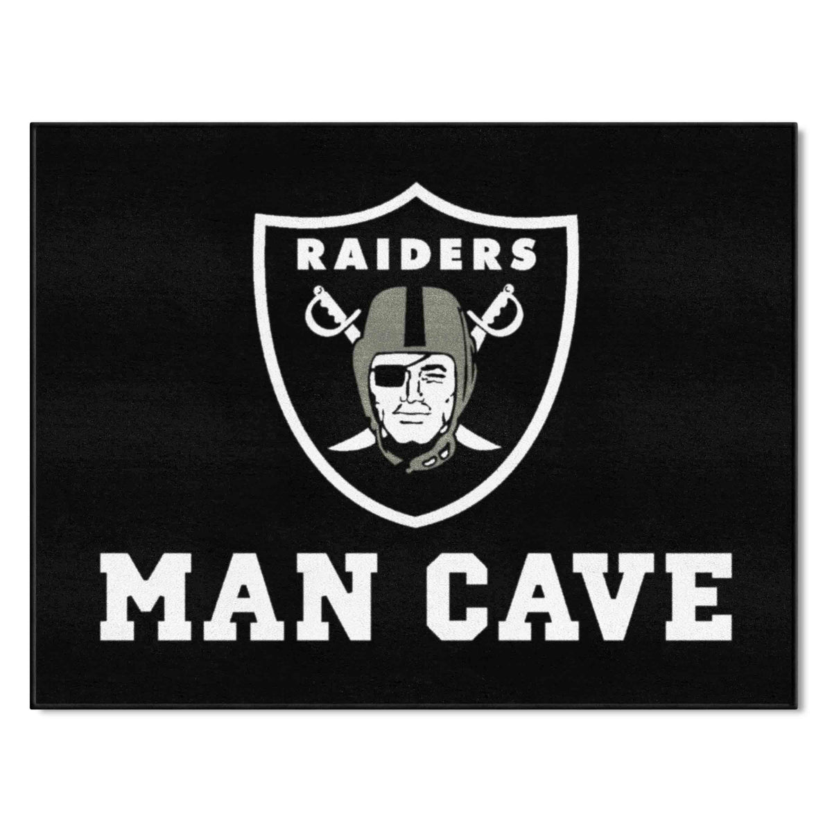 Las Vegas Raiders Man Cave All-Star Rug - 34 in. x 42.5 in.