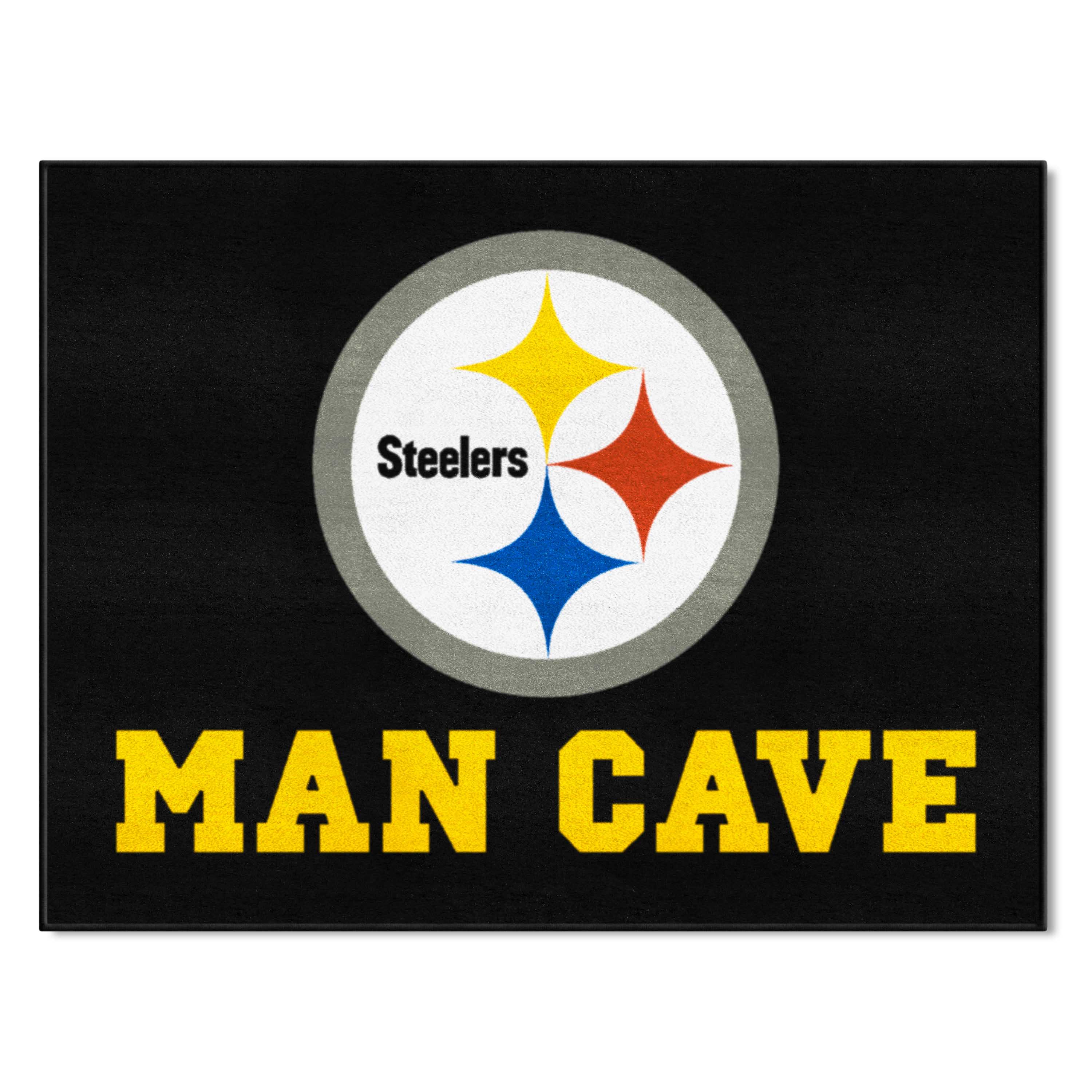 Pittsburgh Steelers Man Cave All-Star Rug - 34 in. x 42.5 in.