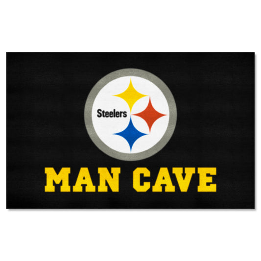 Pittsburgh Steelers Man Cave Ulti-Mat Rug - 5ft. x 8ft.