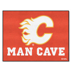 Calgary Flames Man Cave All-Star Rug - 34 in. x 42.5 in. - Calgary Flames