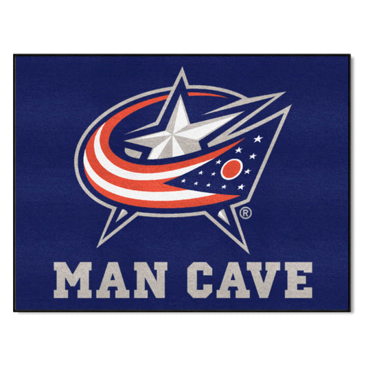 Columbus Blue Jackets Man Cave All-Star Rug - 34 in. x 42.5 in. - Columbus Blue Jackets