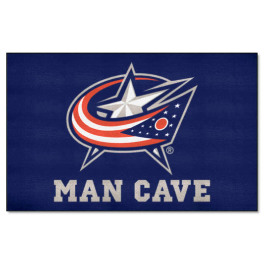 Columbus Blue Jackets Man Cave Ulti-Mat Rug - 5ft. x 8ft.