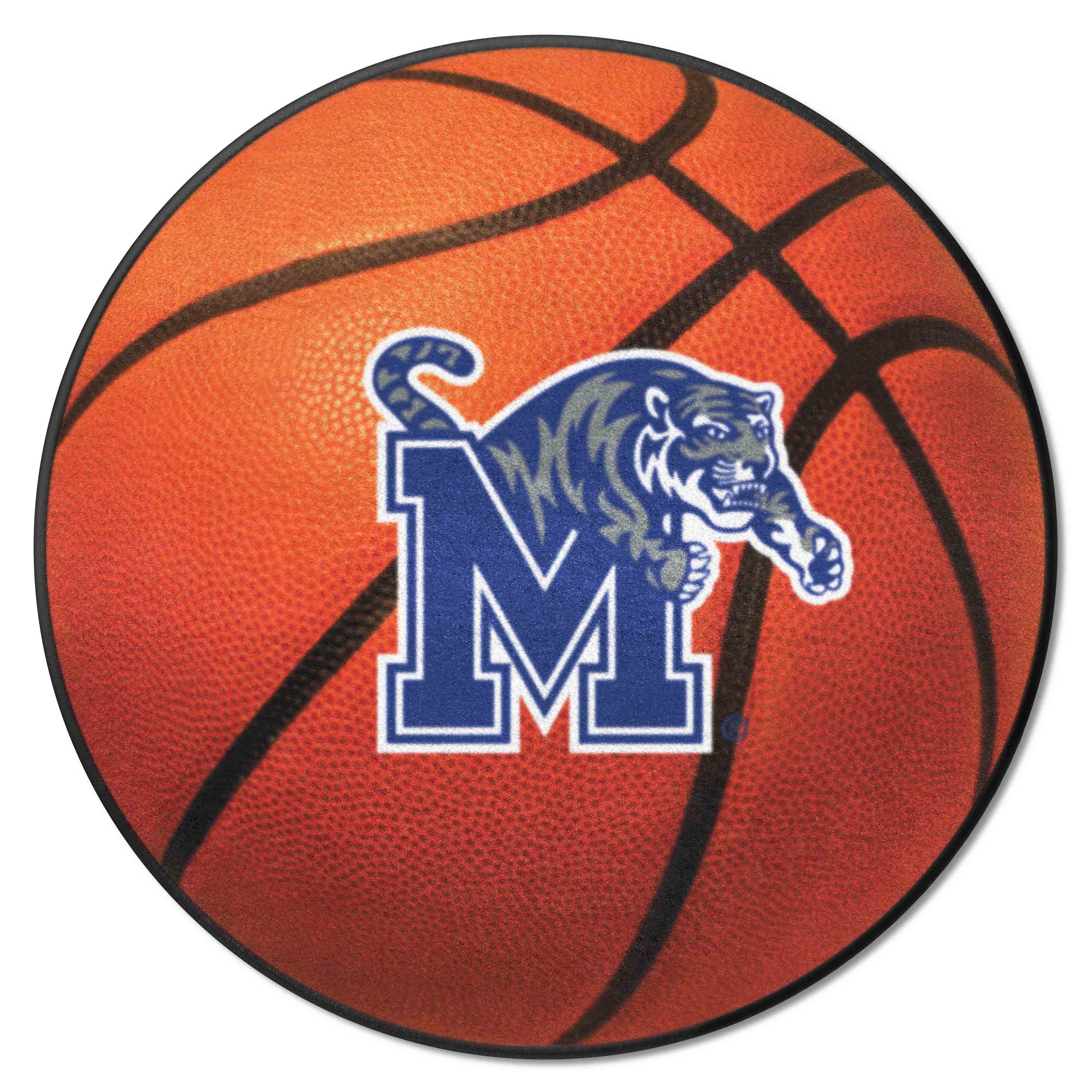 Memphis Tigers Basketball Rug - 27in. Diameter