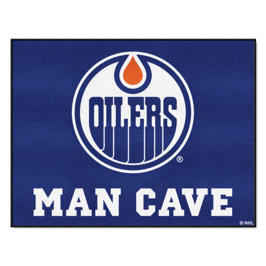 Edmonton Oilers Oilers Man Cave All-Star Rug - 34 in. x 42.5 in. - Edmonton Oilers