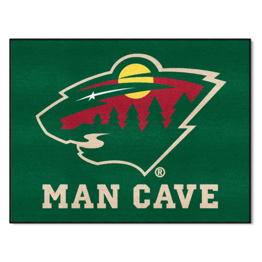 Minnesota Wild Man Cave All-Star Rug - 34 in. x 42.5 in. - Minnesota Wild