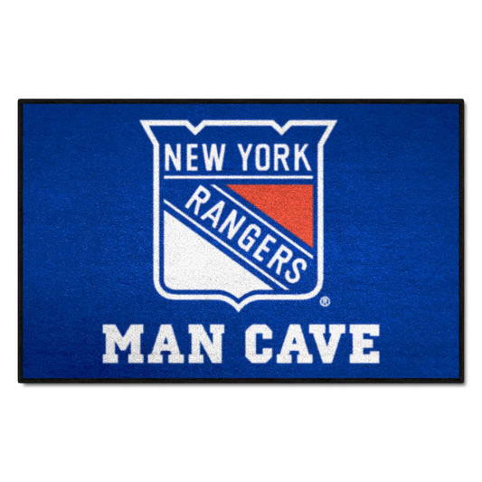 New York Rangers Man Cave Starter Mat Accent Rug - 19in. x 30in. - New York Rangers