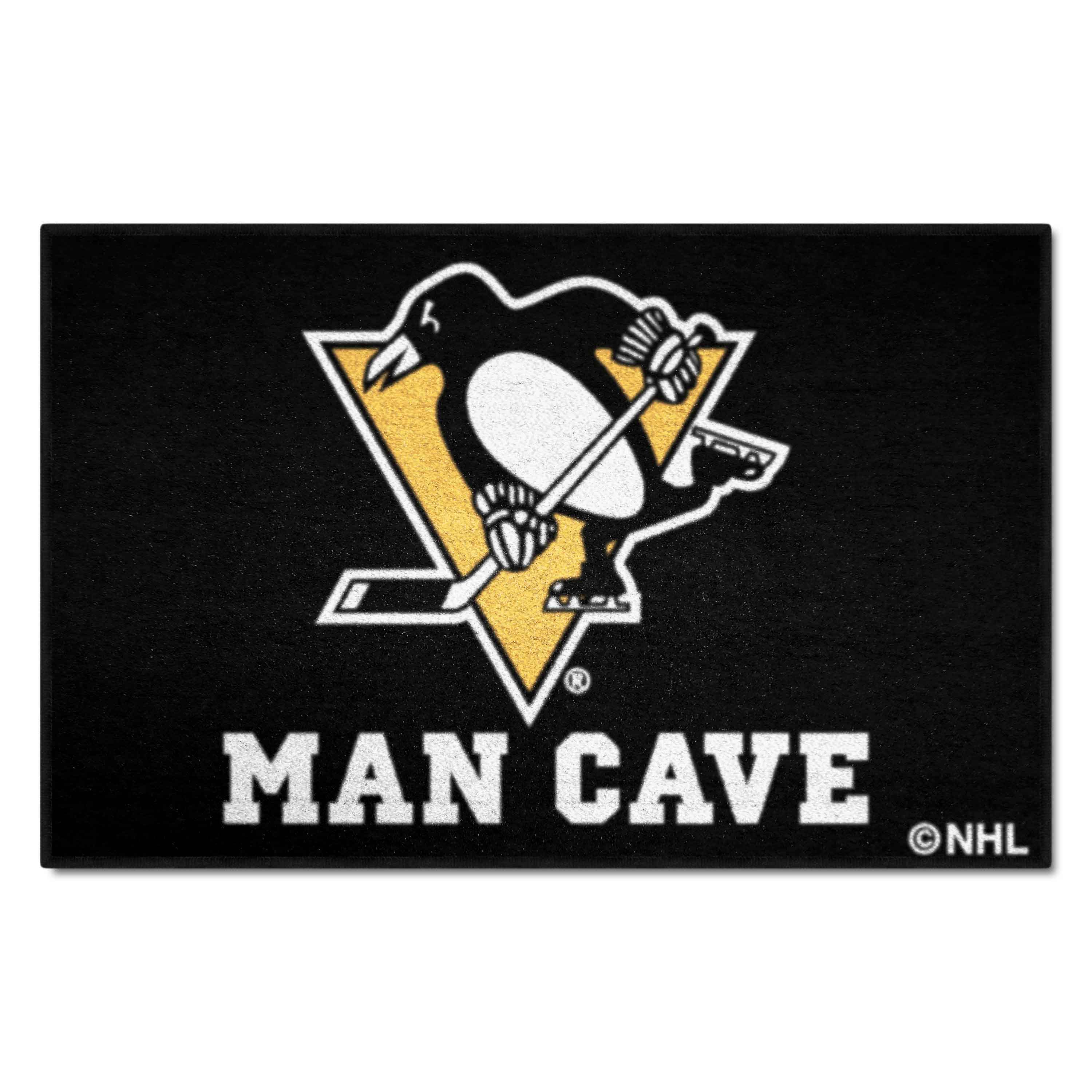 Pittsburgh Penguins Man Cave Starter Mat Accent Rug - 19in. x 30in.