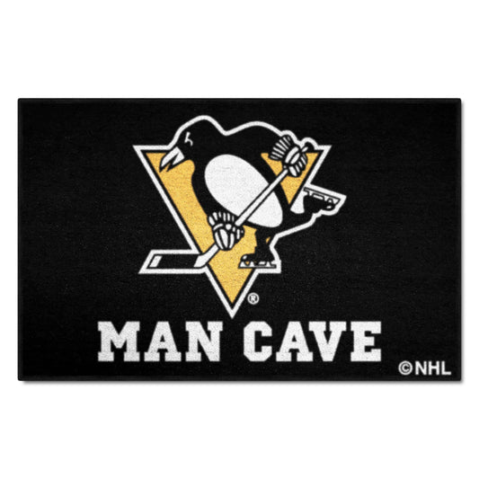 Pittsburgh Penguins Man Cave Starter Mat Accent Rug - 19in. x 30in.