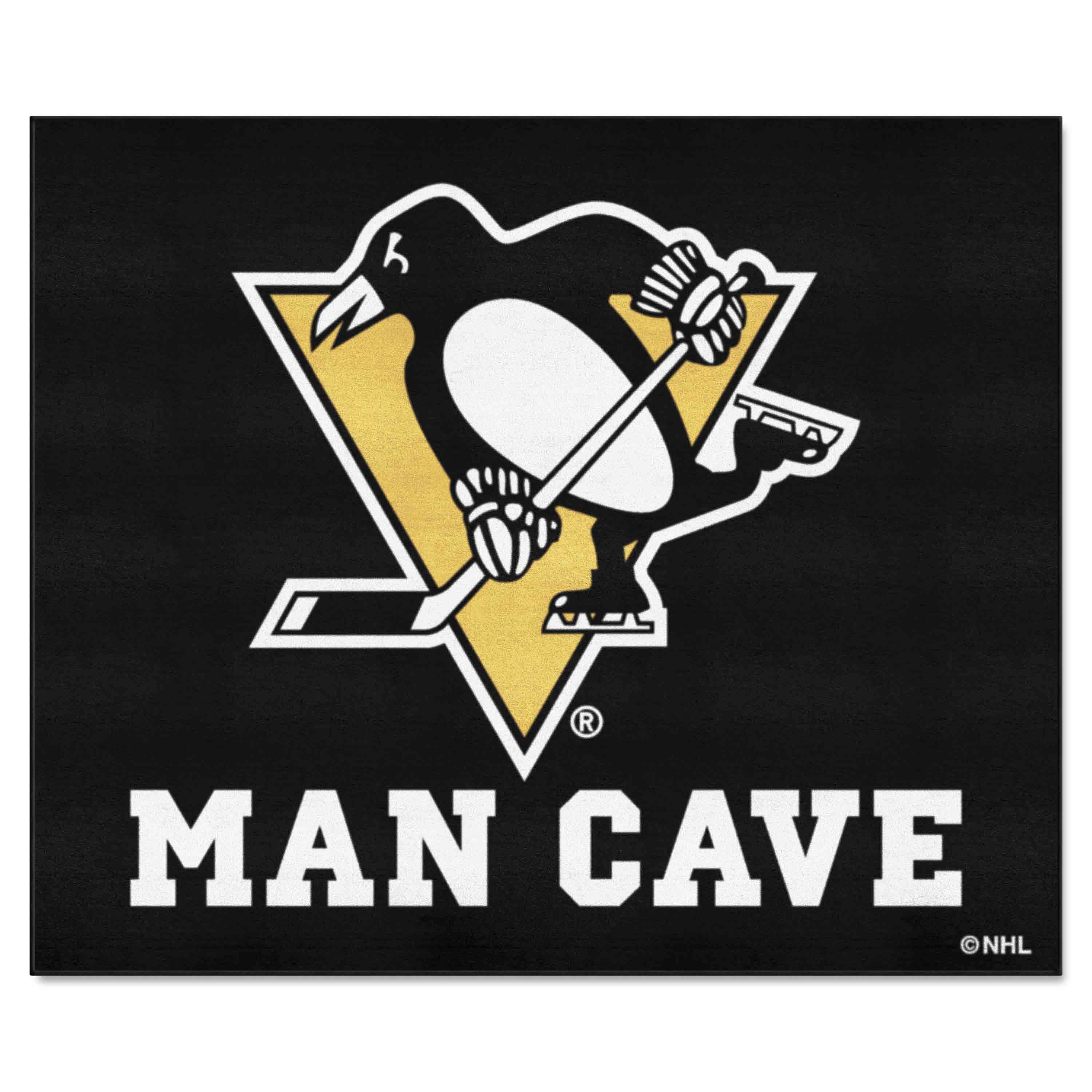 Pittsburgh Penguins Man Cave Tailgater Rug - 5ft. x 6ft.