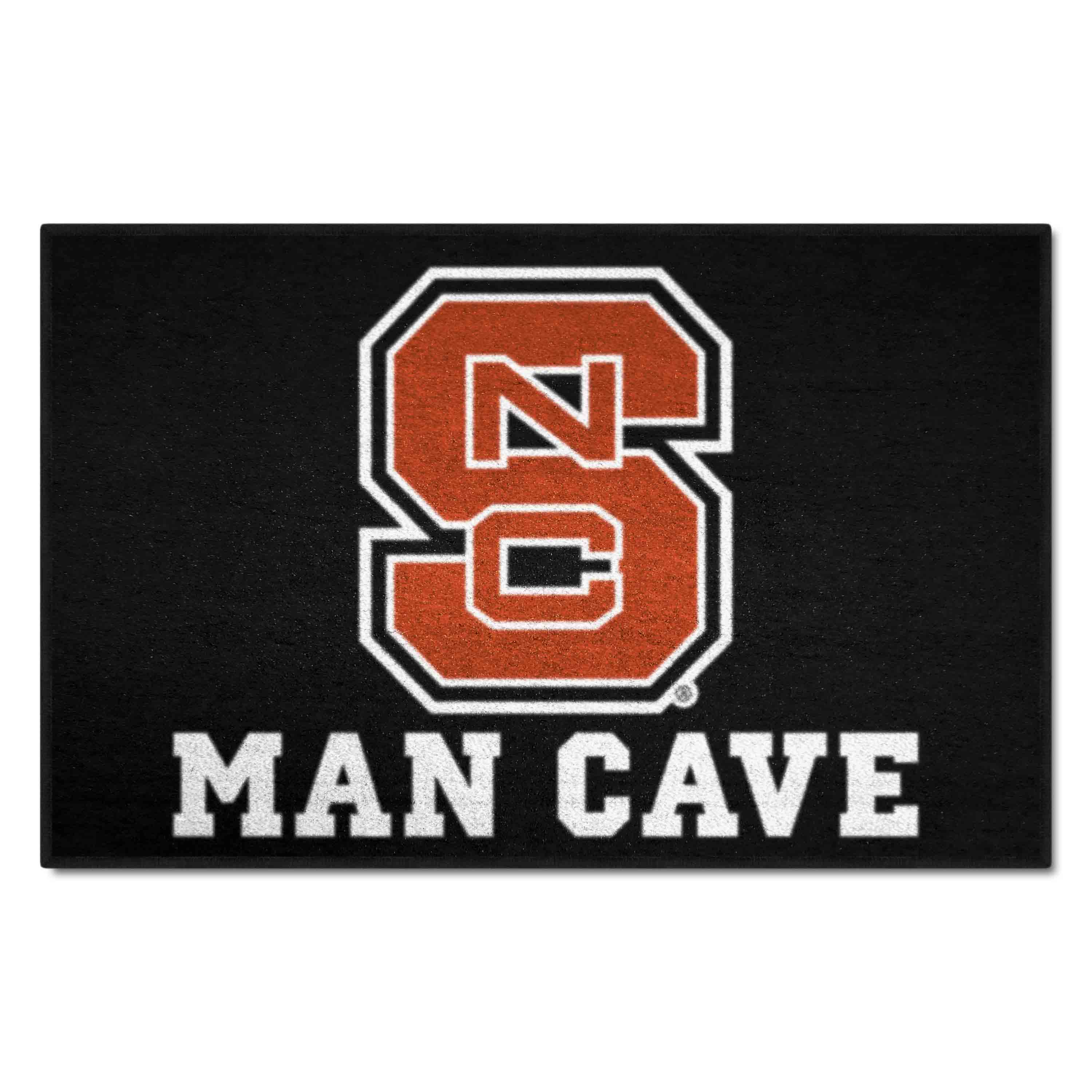 NC State Wolfpack Man Cave Starter Mat Accent Rug - 19in. x 30in., NSC Logo - NC State