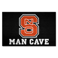 NC State Wolfpack Man Cave Starter Mat Accent Rug - 19in. x 30in., NSC Logo - NC State