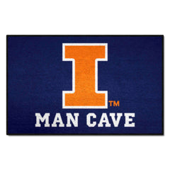 Illinois Illini Man Cave Starter Mat Accent Rug - 19in. x 30in.