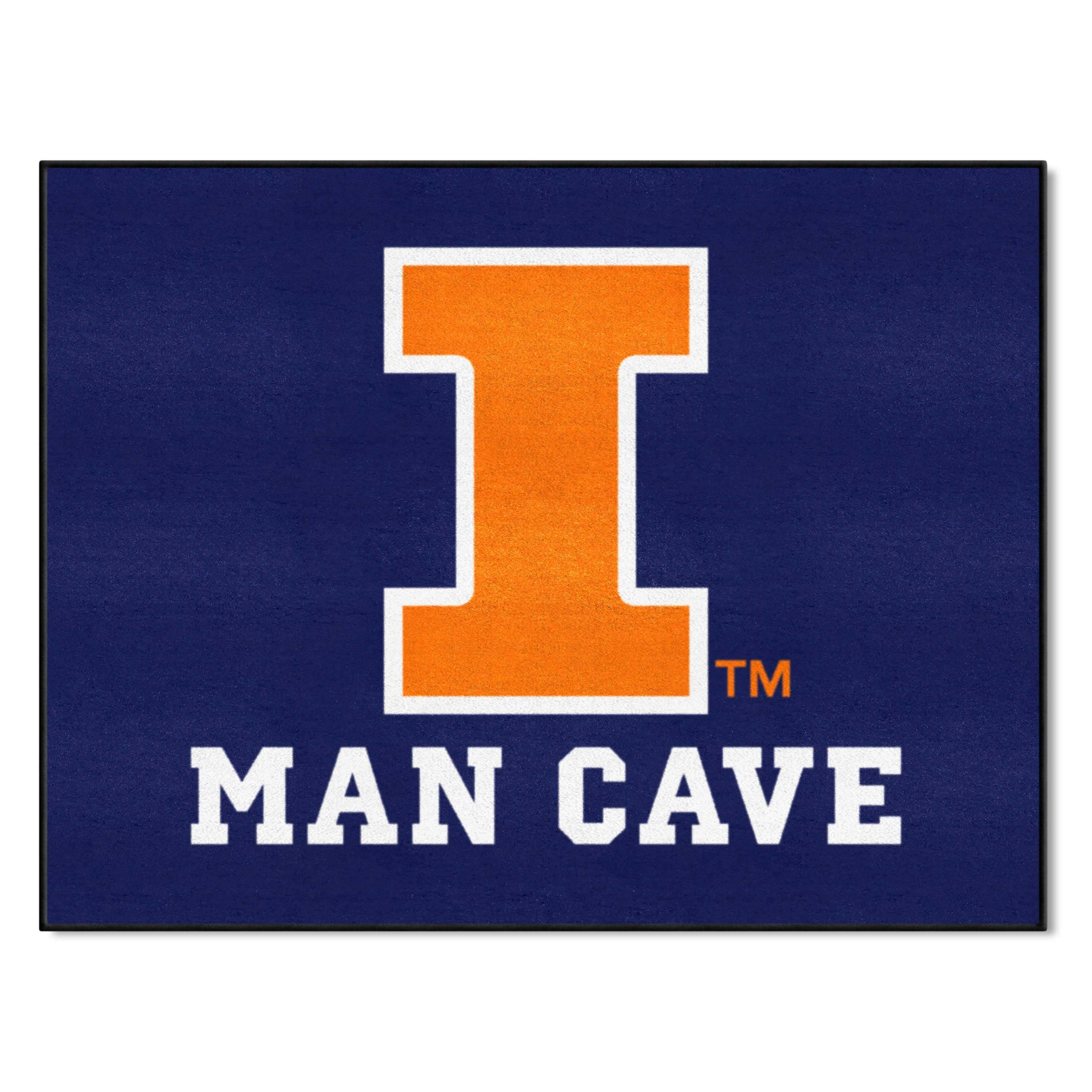 Illinois Illini Man Cave All-Star Rug - 34 in. x 42.5 in.