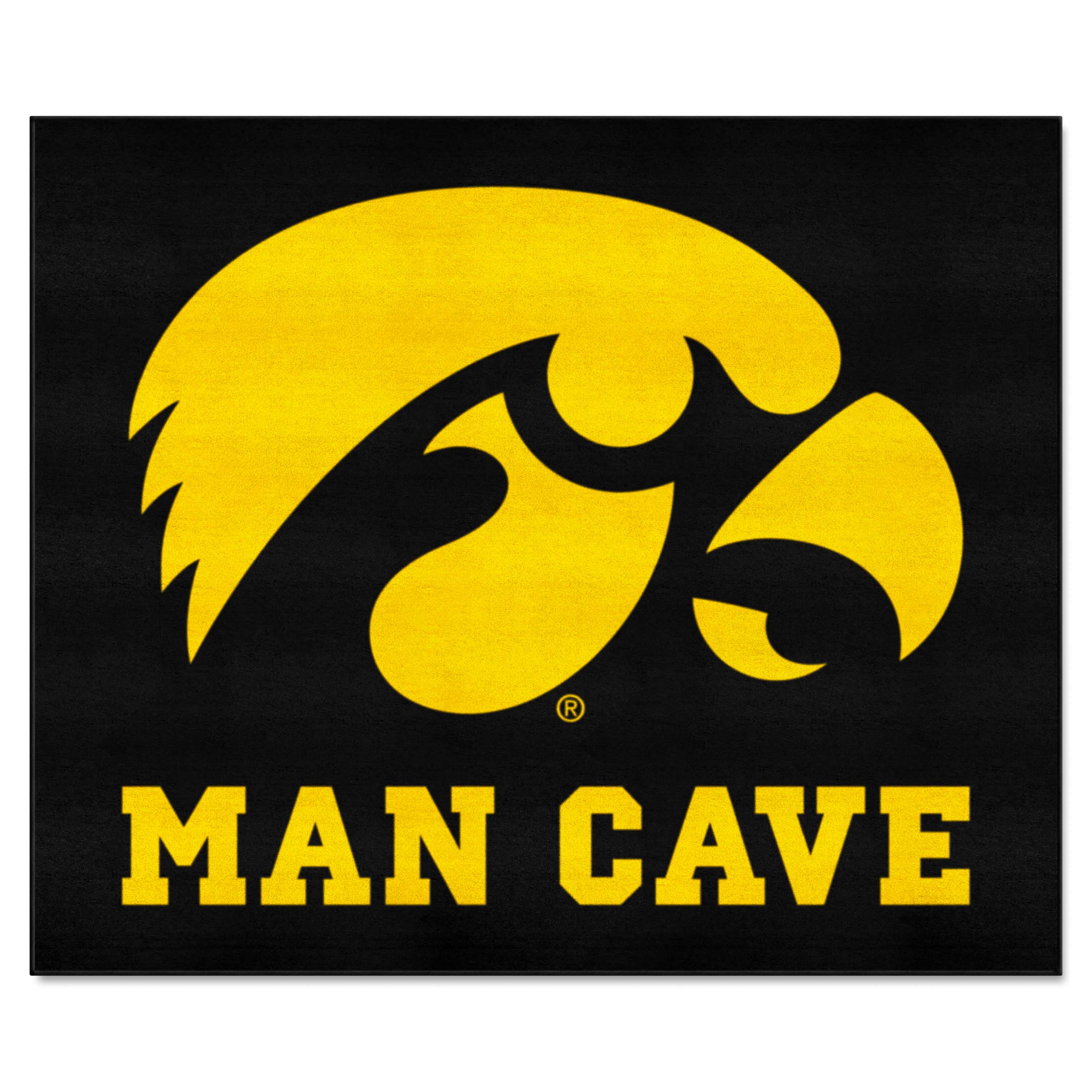 Iowa Hawkeyes Man Cave Tailgater Rug - 5ft. x 6ft.