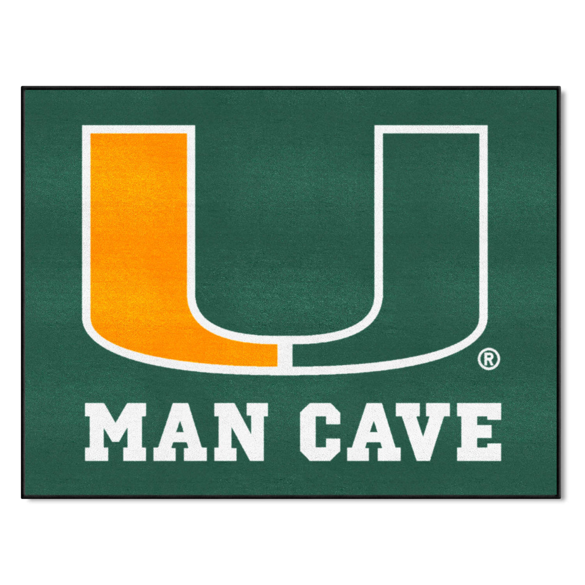 Miami Hurricanes Man Cave All-Star Rug - 34 in. x 42.5 in. - Miami