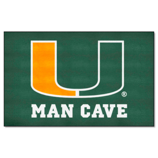 Miami Hurricanes Man Cave Ulti-Mat Rug - 5ft. x 8ft.