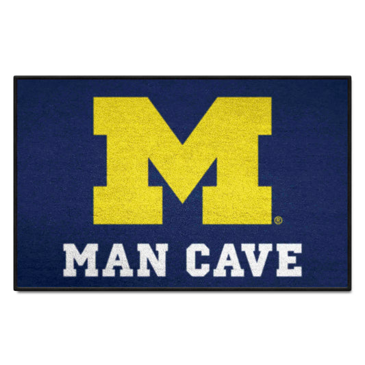 Michigan Wolverines Man Cave Starter Mat Accent Rug - 19in. x 30in.