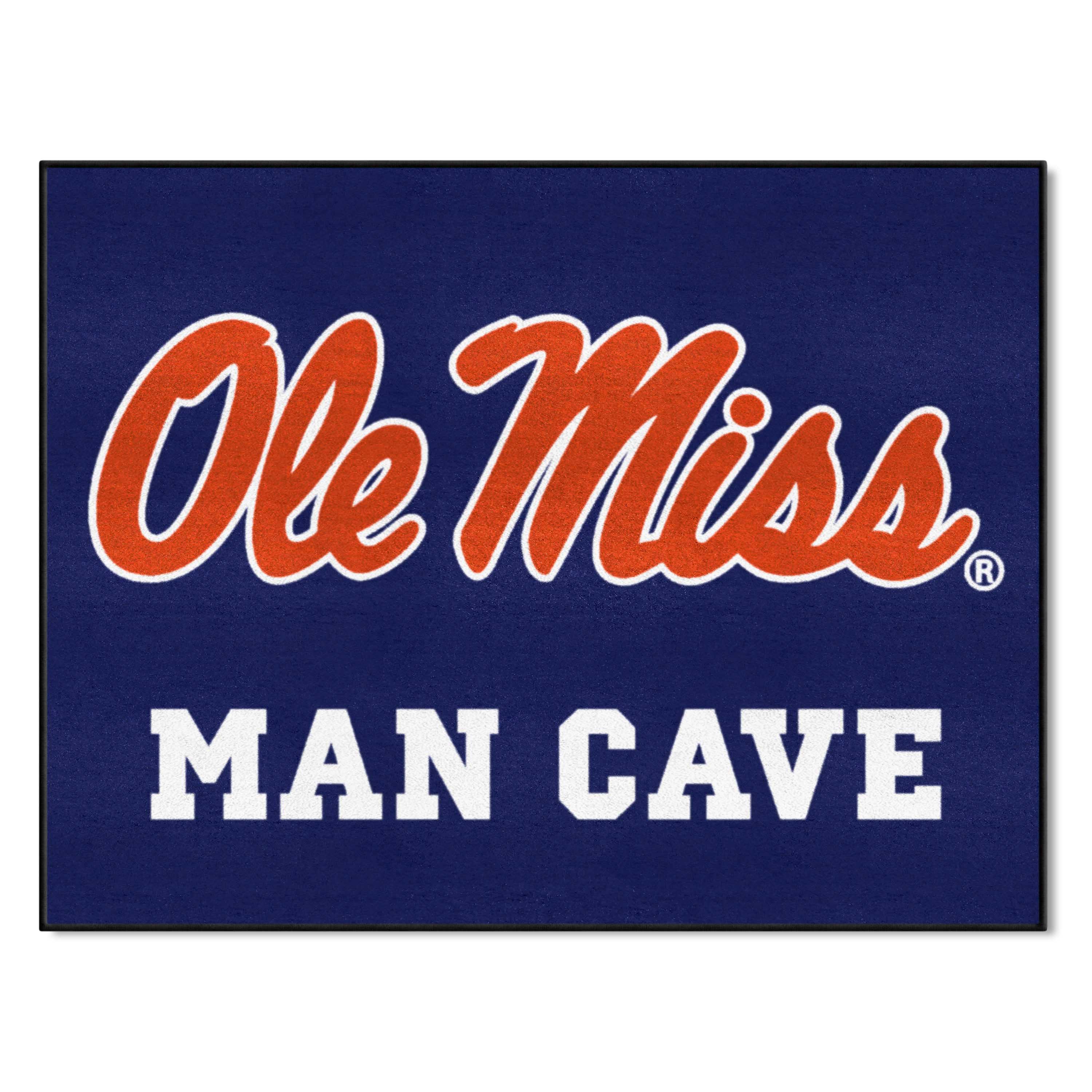 Ole Miss Rebels Man Cave All-Star Rug - 34 in. x 42.5 in.