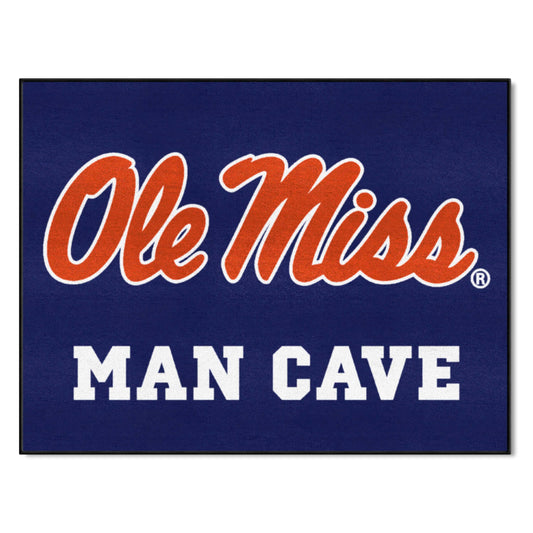 Ole Miss Rebels Man Cave All-Star Rug - 34 in. x 42.5 in. - Ole Miss